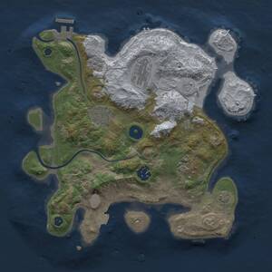 Thumbnail Rust Map: Procedural Map, Size: 3000, Seed: 638499, 10 Monuments