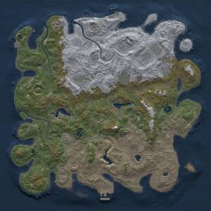 Thumbnail Rust Map: Procedural Map, Size: 4500, Seed: 1910964580, 15 Monuments