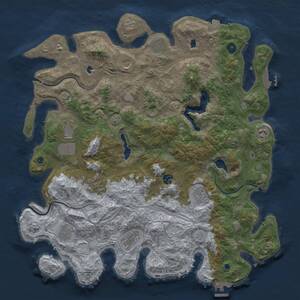 Thumbnail Rust Map: Procedural Map, Size: 4500, Seed: 1299977936, 16 Monuments