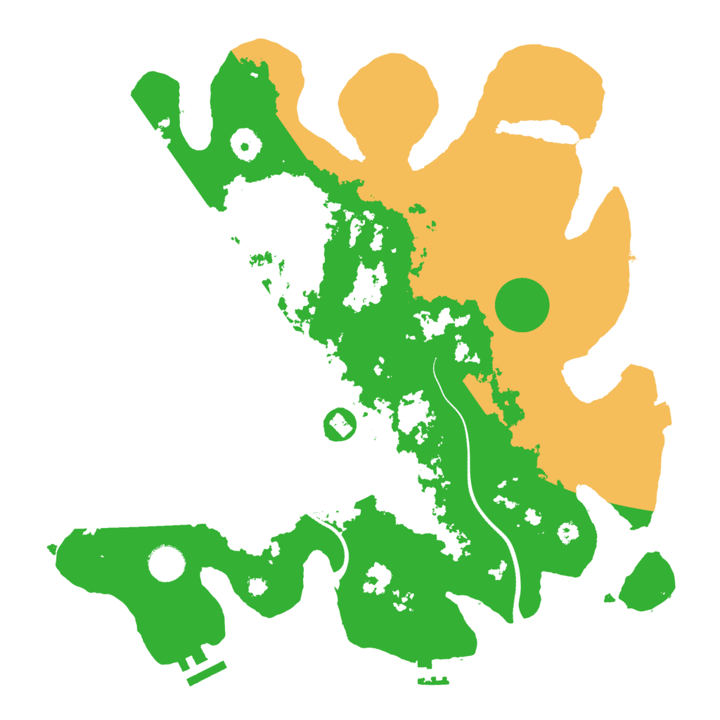 Biome Rust Map: Procedural Map, Size: 3500, Seed: 9473813