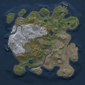 Thumbnail Rust Map: Procedural Map, Size: 3000, Seed: 364201779, 11 Monuments