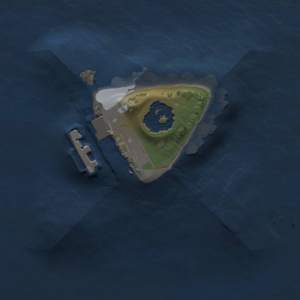 Rust Map: Procedural Map, Size: 1000, Seed: 472378515, 2 Monuments