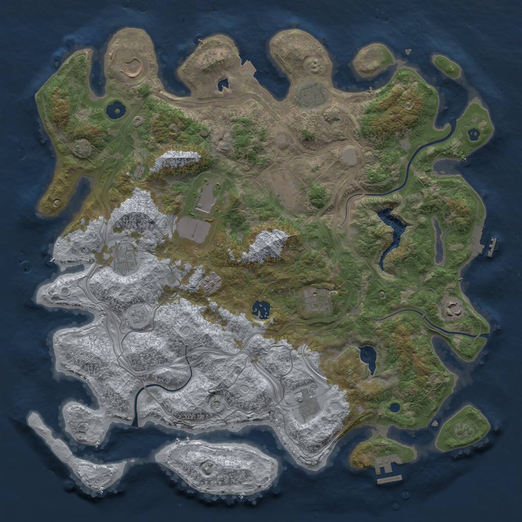Rust Map: Procedural Map, Size: 4250, Seed: 996527207, 16 Monuments