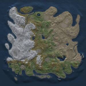 Thumbnail Rust Map: Procedural Map, Size: 4250, Seed: 2005741774, 16 Monuments