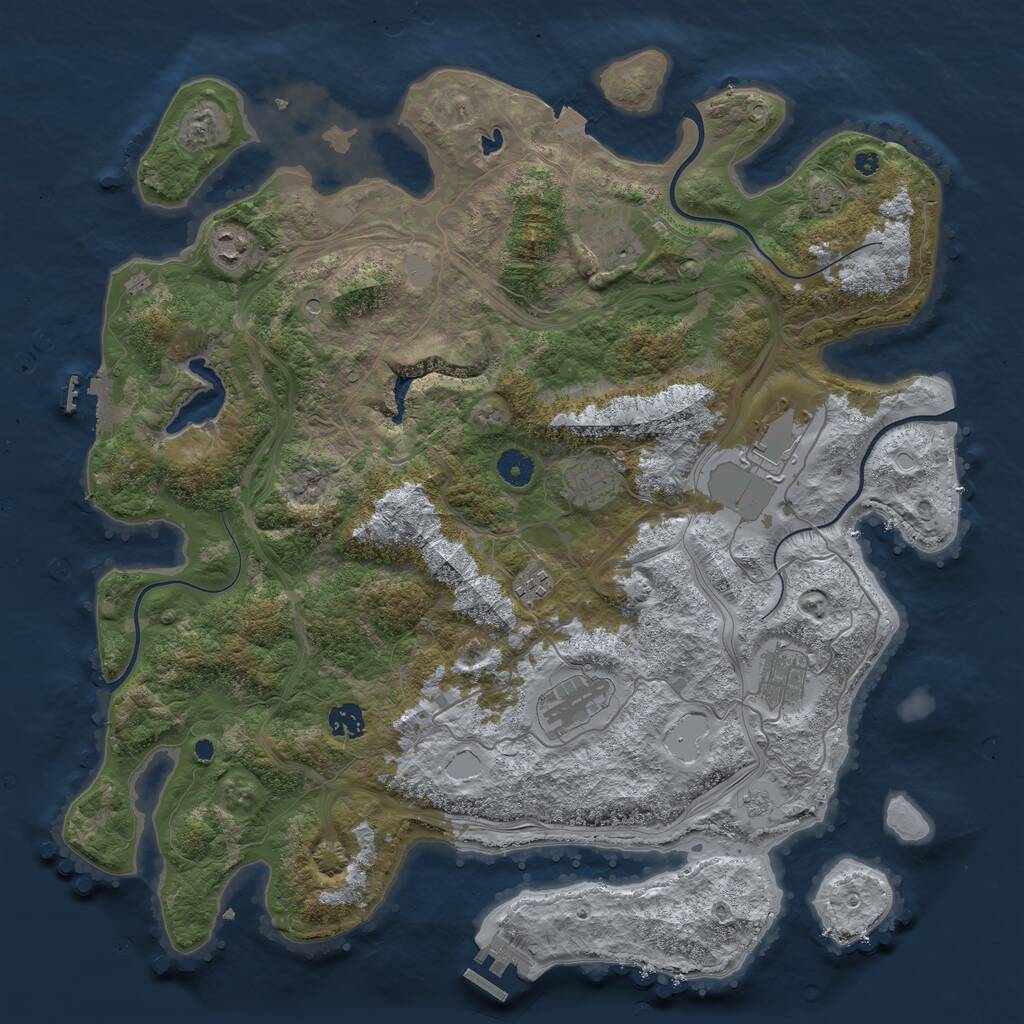 Rust Map: Procedural Map, Size: 4250, Seed: 1770052926, 14 Monuments