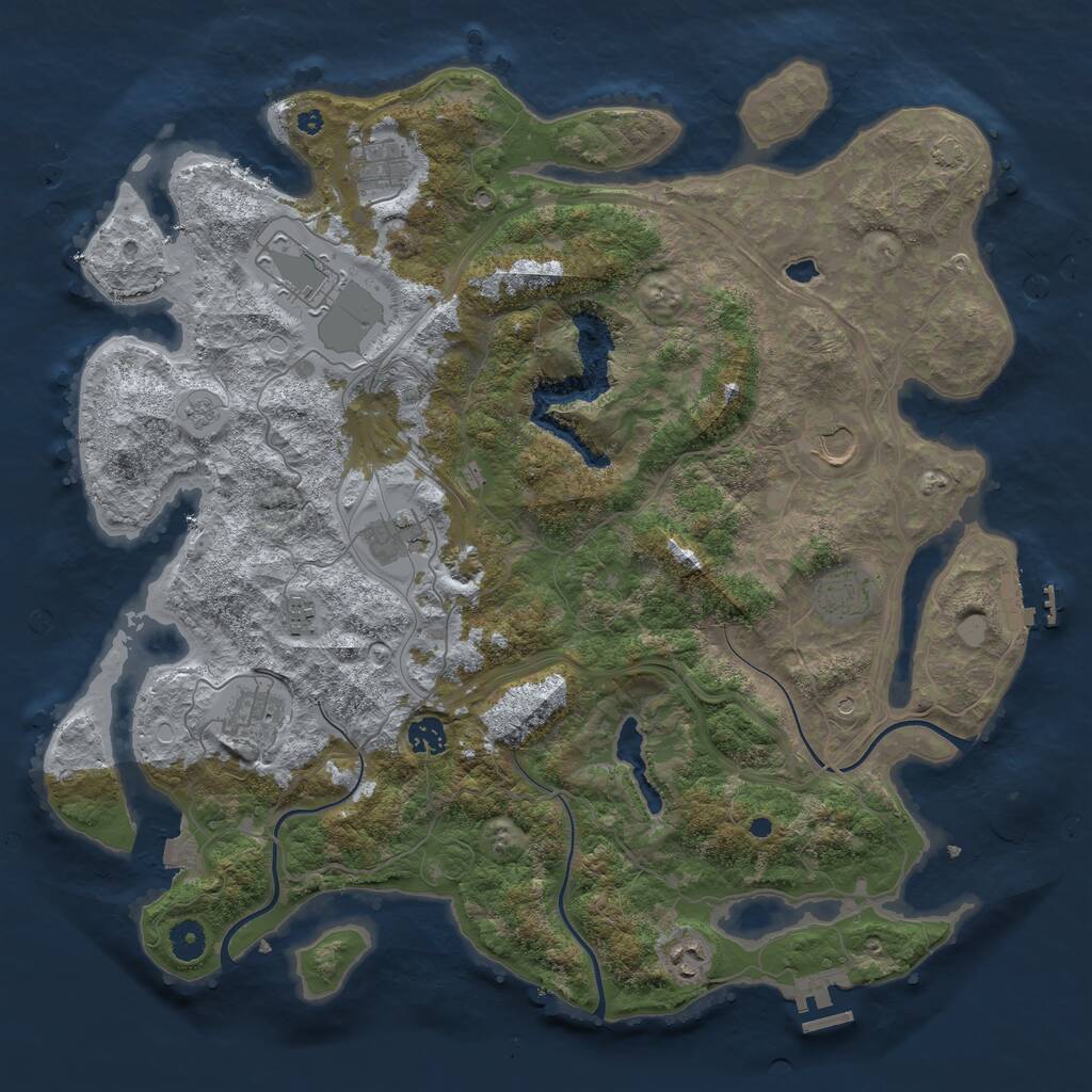 Rust Map: Procedural Map, Size: 4250, Seed: 920041505, 15 Monuments