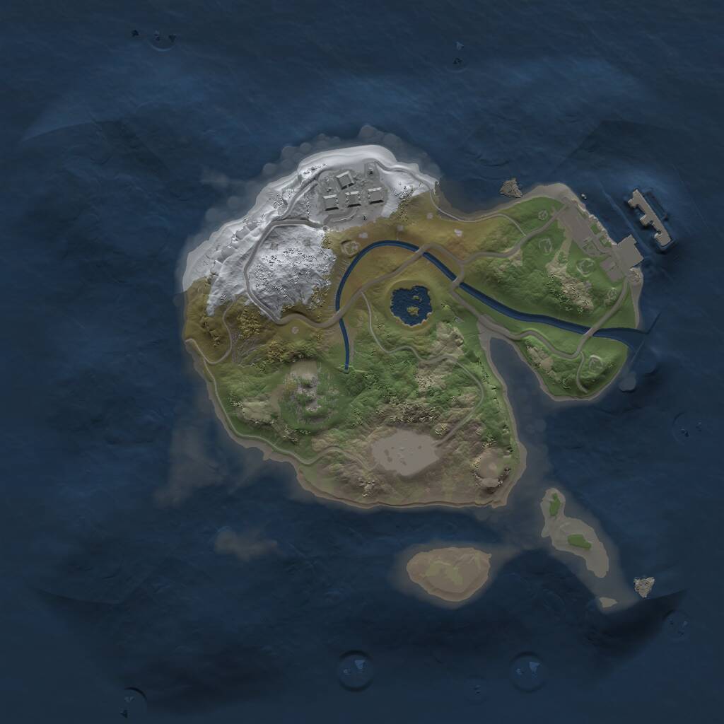 Rust Map: Procedural Map, Size: 1800, Seed: 613912533, 3 Monuments