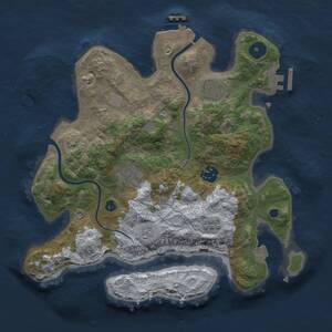 Thumbnail Rust Map: Procedural Map, Size: 3000, Seed: 154835202, 10 Monuments