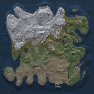 Thumbnail Rust Map: Procedural Map, Size: 3500, Seed: 457356, 16 Monuments