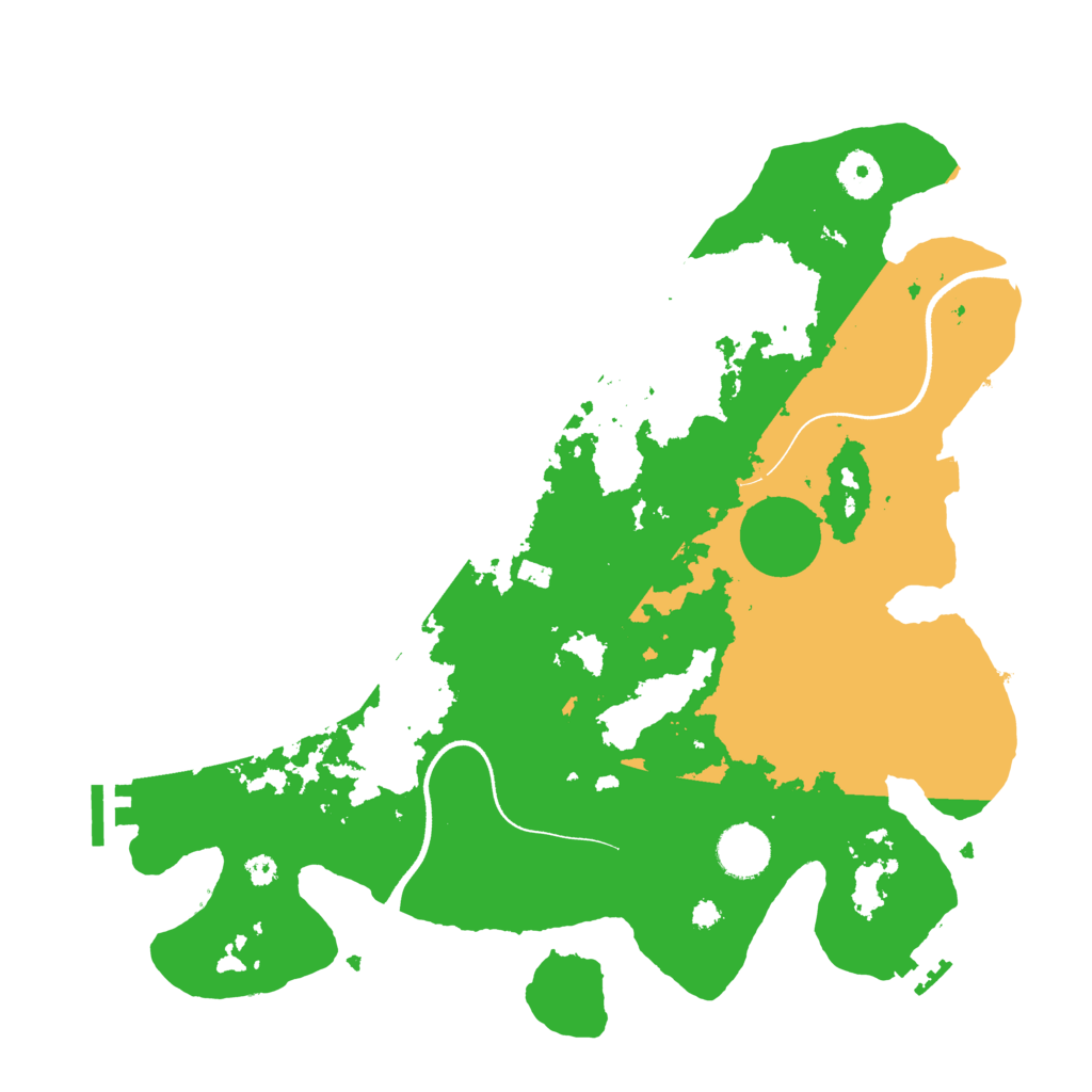 Biome Rust Map: Procedural Map, Size: 3600, Seed: 832936991