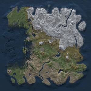 Thumbnail Rust Map: Procedural Map, Size: 4800, Seed: 950388781, 17 Monuments