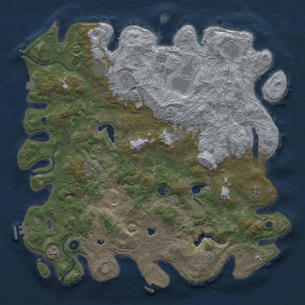 Rust Map: Procedural Map, Size: 4800, Seed: 950388781, 16 Monuments