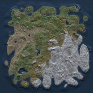 Thumbnail Rust Map: Procedural Map, Size: 4500, Seed: 80920361, 16 Monuments