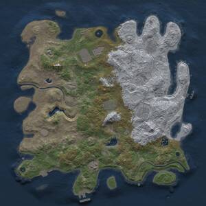 Thumbnail Rust Map: Procedural Map, Size: 4000, Seed: 1216867873, 14 Monuments