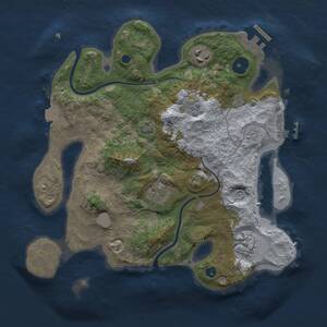 Thumbnail Rust Map: Procedural Map, Size: 3000, Seed: 1008585668, 10 Monuments