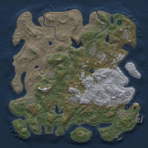 Thumbnail Rust Map: Procedural Map, Size: 4500, Seed: 548511680, 16 Monuments