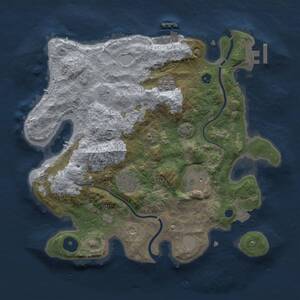 Thumbnail Rust Map: Procedural Map, Size: 3000, Seed: 462473822, 9 Monuments