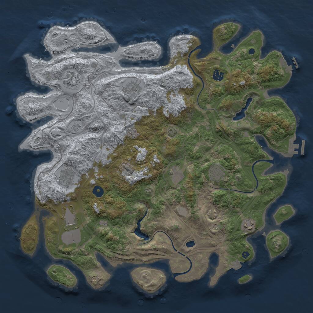 Rust Map: Procedural Map, Size: 4250, Seed: 35060, 15 Monuments
