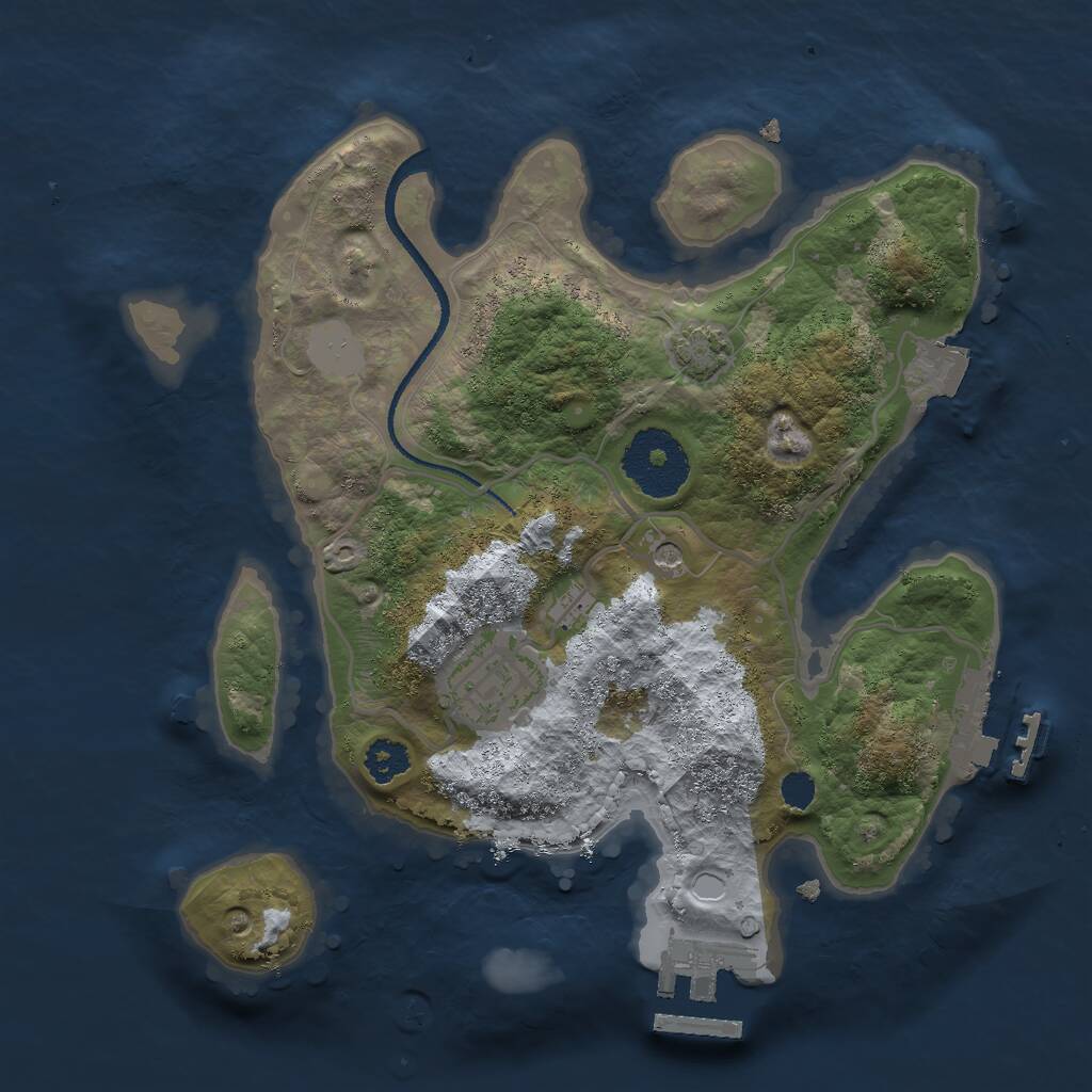 Rust Map: Procedural Map, Size: 2500, Seed: 5067, 6 Monuments