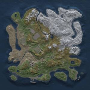 Thumbnail Rust Map: Procedural Map, Size: 3500, Seed: 7893, 14 Monuments