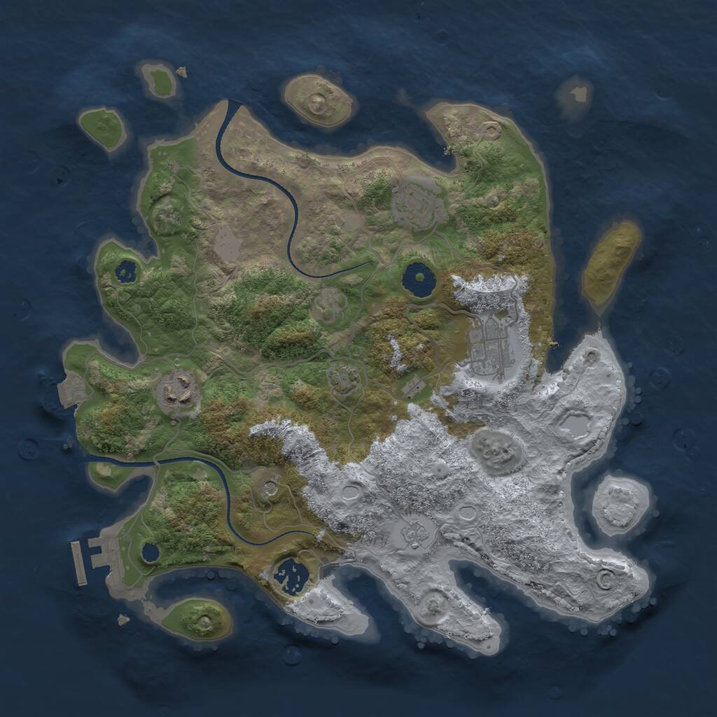 Rust Map: Procedural Map, Size: 3240, Seed: 20241114, 9 Monuments