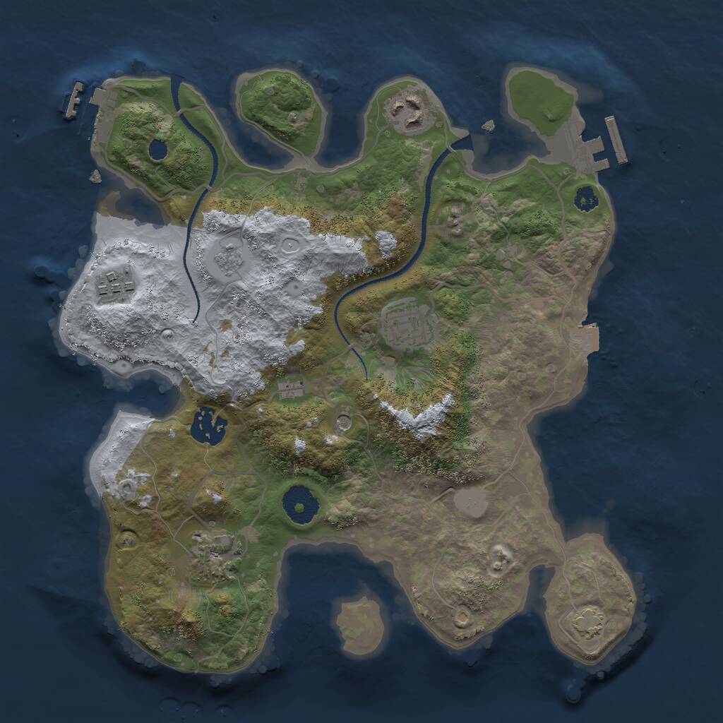 Rust Map: Procedural Map, Size: 3000, Seed: 1748641765, 11 Monuments