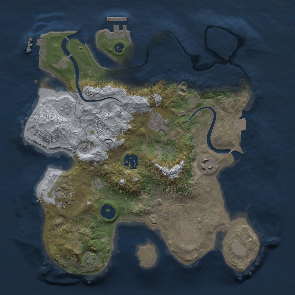 Rust Map: Procedural Map, Size: 3000, Seed: 1748641765, 11 Monuments