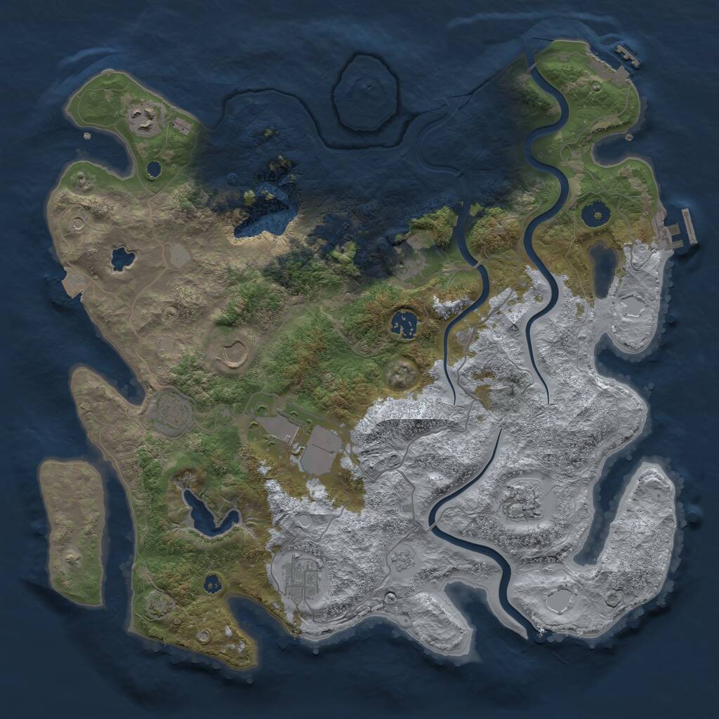 Rust Map: Procedural Map, Size: 4000, Seed: 5563438, 15 Monuments