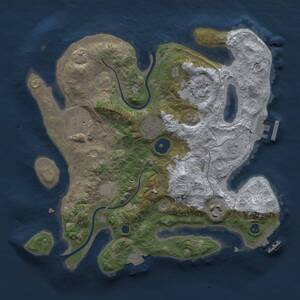 Thumbnail Rust Map: Procedural Map, Size: 3000, Seed: 5337, 10 Monuments