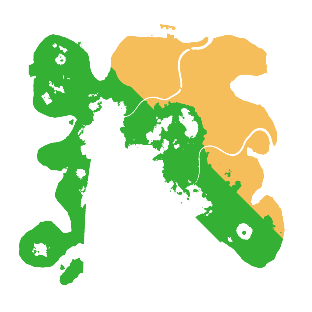 Biome Rust Map: Procedural Map, Size: 3000, Seed: 21652