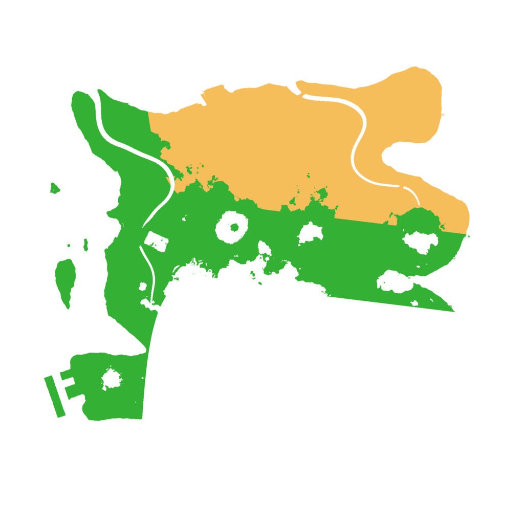 Biome Rust Map: Procedural Map, Size: 2500, Seed: 1028420431