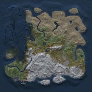 Thumbnail Rust Map: Procedural Map, Size: 4000, Seed: 442778917, 14 Monuments
