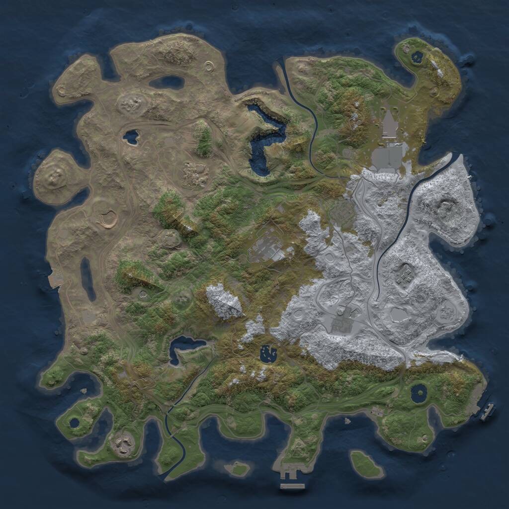 Rust Map: Procedural Map, Size: 4250, Seed: 1153494783, 15 Monuments