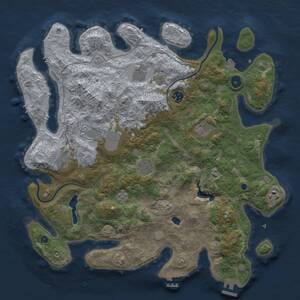 Thumbnail Rust Map: Procedural Map, Size: 4000, Seed: 418759271, 14 Monuments