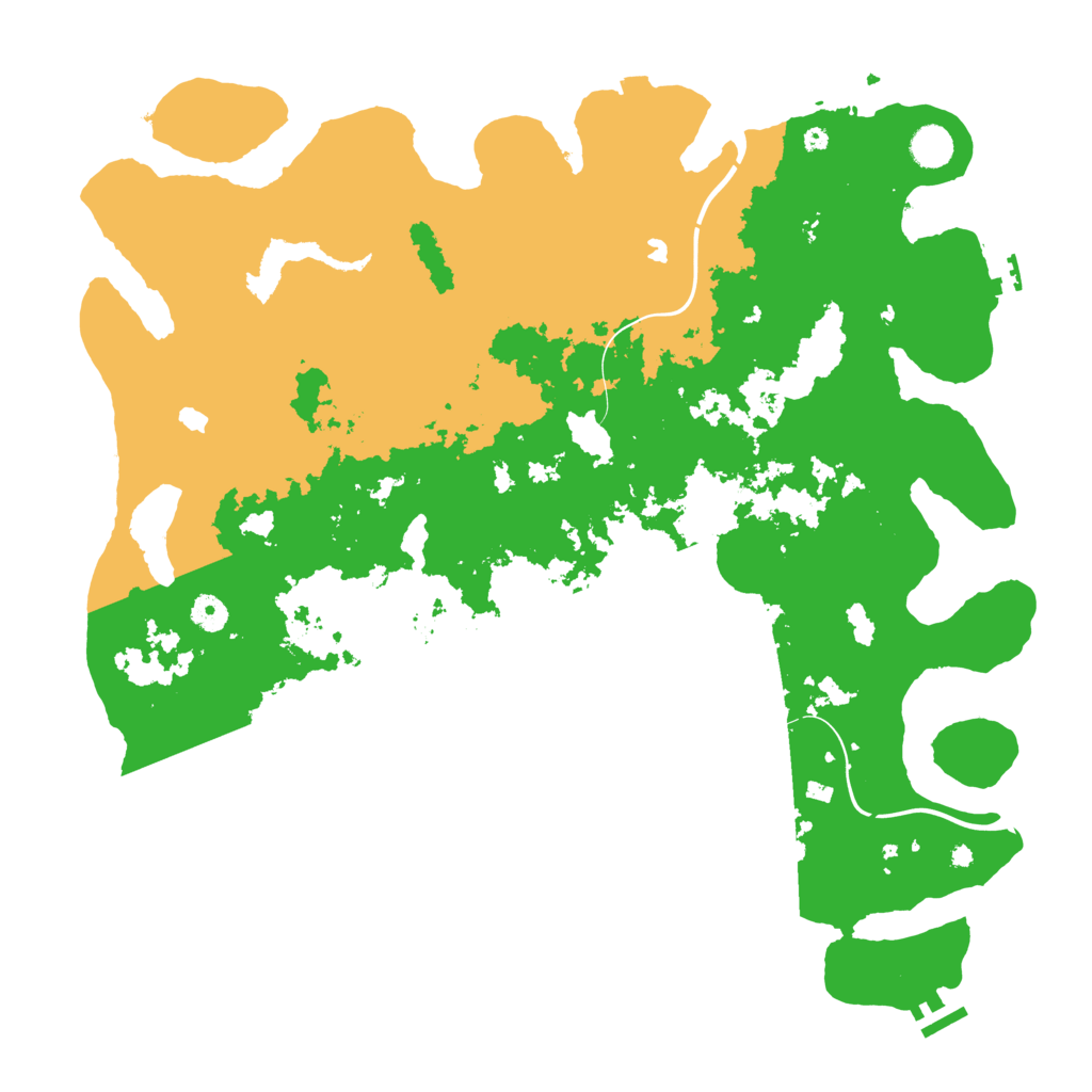 Biome Rust Map: Procedural Map, Size: 4500, Seed: 761869775