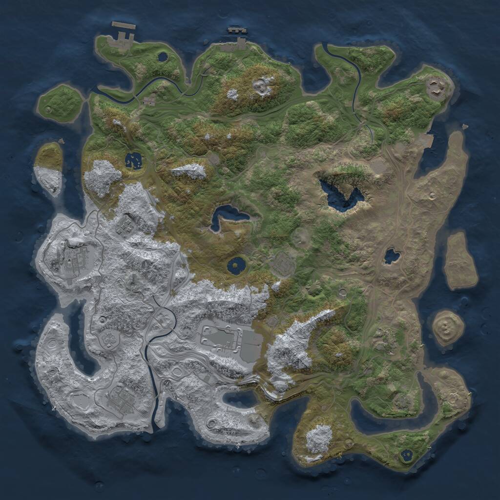 Rust Map: Procedural Map, Size: 4250, Seed: 3150, 14 Monuments