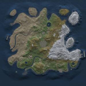 Thumbnail Rust Map: Procedural Map, Size: 3000, Seed: 79419, 9 Monuments