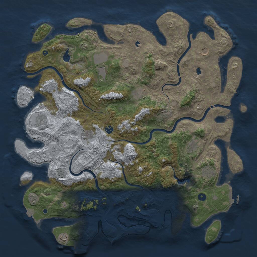 Rust Map: Procedural Map, Size: 4800, Seed: 668465069, 16 Monuments