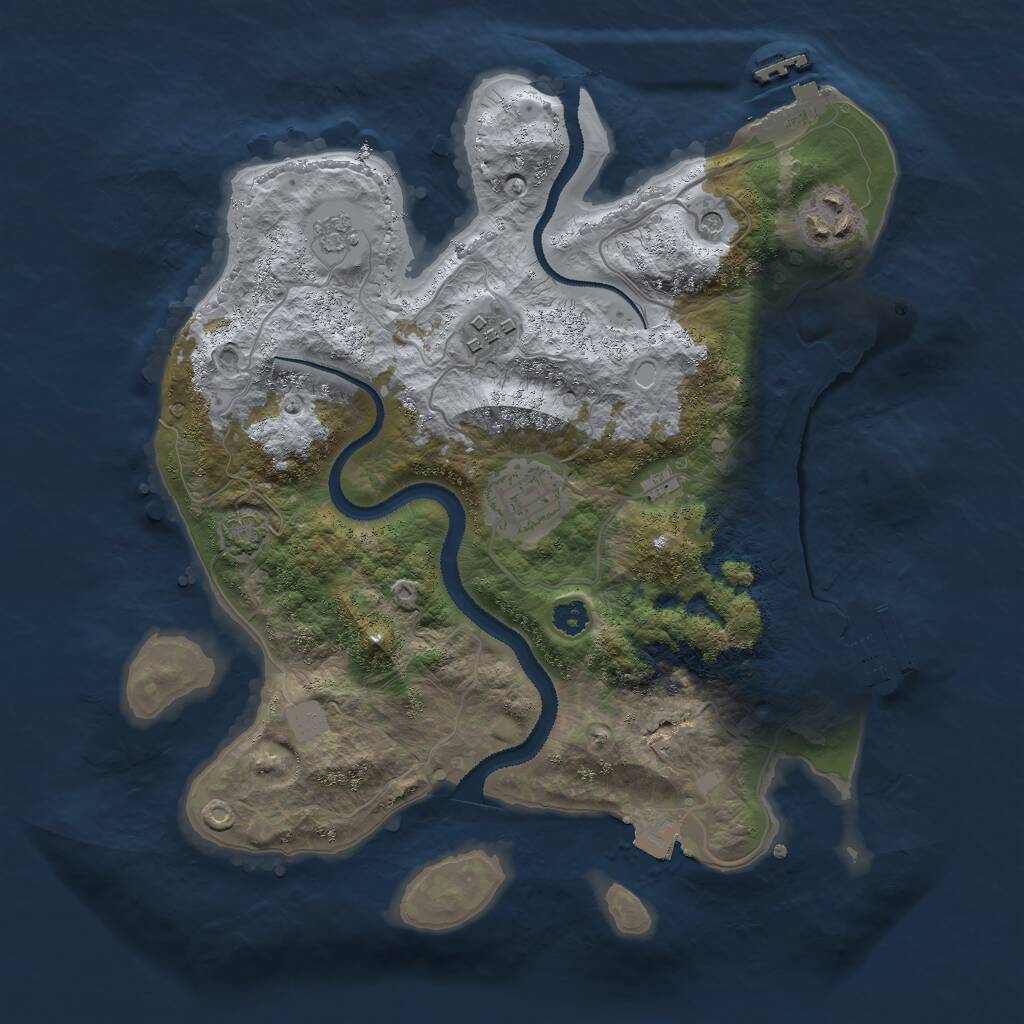 Rust Map: Procedural Map, Size: 2950, Seed: 1005022233, 9 Monuments