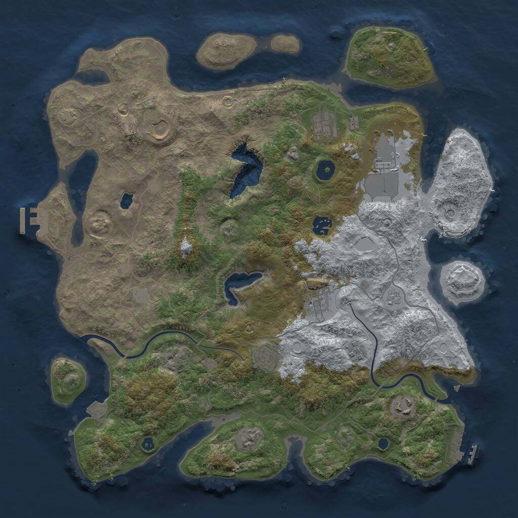 Rust Map: Procedural Map, Size: 4000, Seed: 1737577659, 14 Monuments