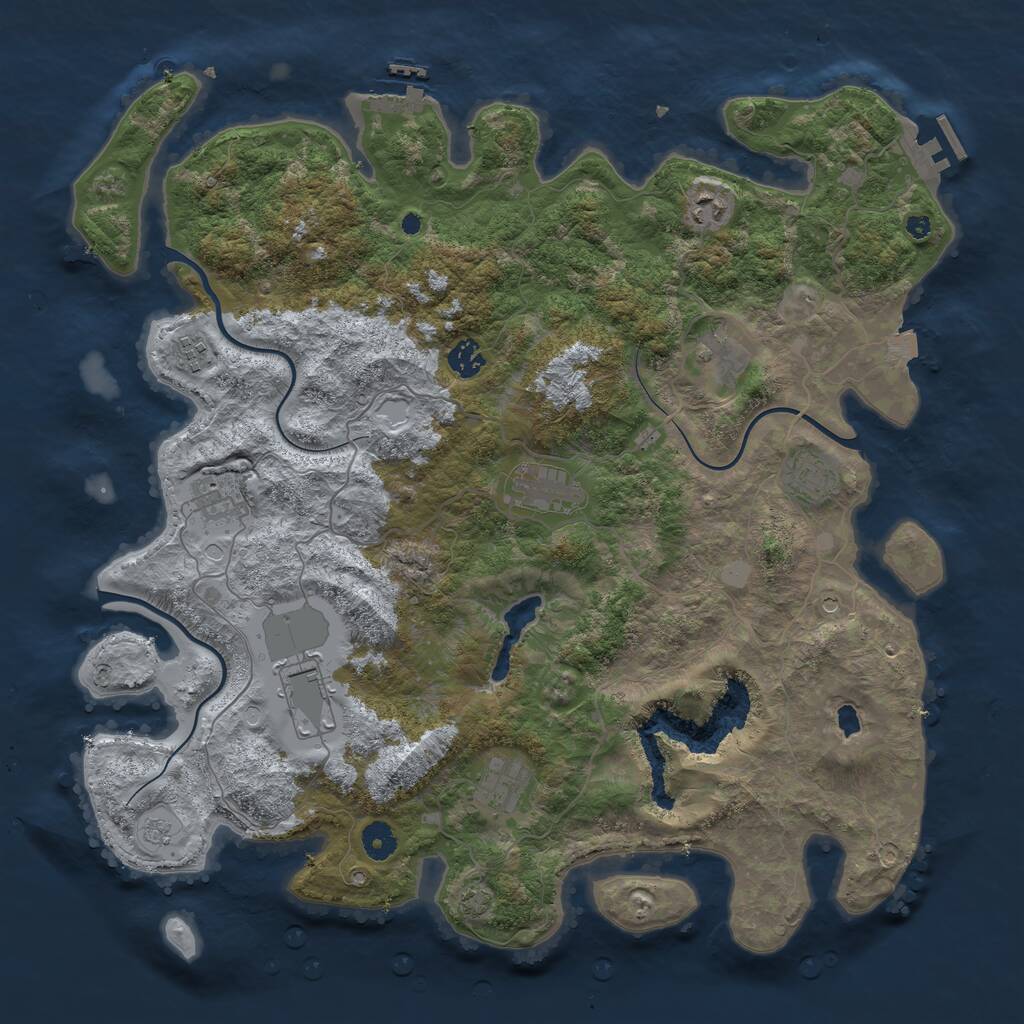 Rust Map: Procedural Map, Size: 4222, Seed: 14112024, 15 Monuments