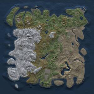 Thumbnail Rust Map: Procedural Map, Size: 4250, Seed: 14112024, 14 Monuments