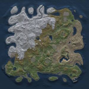 Thumbnail Rust Map: Procedural Map, Size: 4250, Seed: 660613747, 15 Monuments