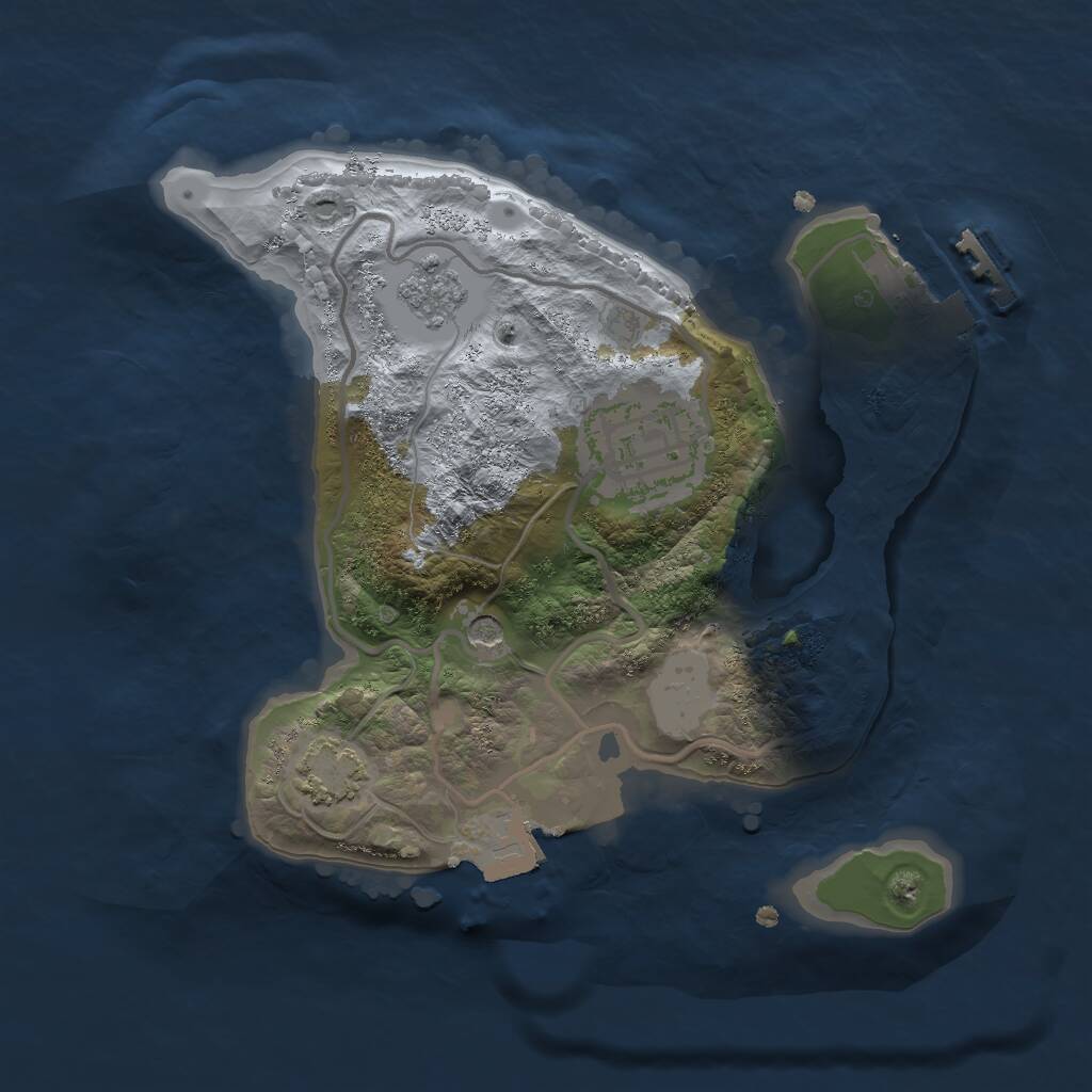 Rust Map: Procedural Map, Size: 2000, Seed: 849194072, 6 Monuments