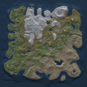 Thumbnail Rust Map: Procedural Map, Size: 4250, Seed: 1875373343, 17 Monuments
