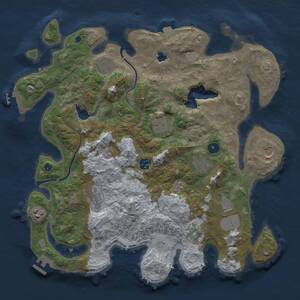 Thumbnail Rust Map: Procedural Map, Size: 4000, Seed: 2065816623, 16 Monuments