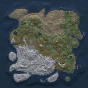 Thumbnail Rust Map: Procedural Map, Size: 3800, Seed: 774399235, 13 Monuments