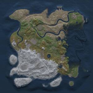 Thumbnail Rust Map: Procedural Map, Size: 3800, Seed: 774399235, 14 Monuments
