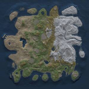 Thumbnail Rust Map: Procedural Map, Size: 4000, Seed: 1406635847, 15 Monuments