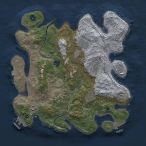 Thumbnail Rust Map: Procedural Map, Size: 3500, Seed: 293430009, 12 Monuments